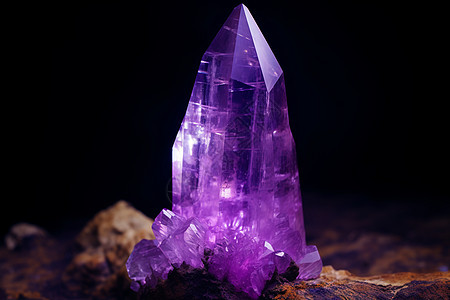 美观的紫色水晶图片