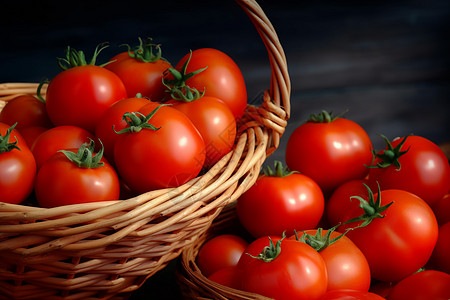 新鲜健康的番茄背景图片