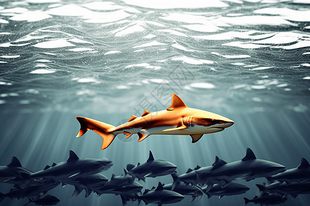 海洋中的鲨鱼图片