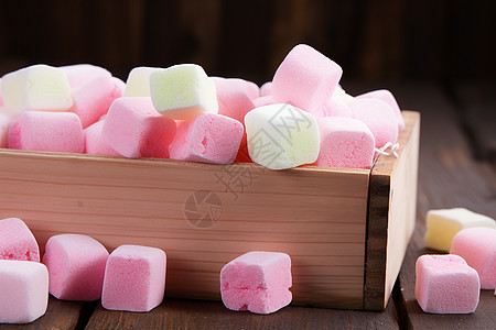 粉色底纹美味的糖果棉花糖背景