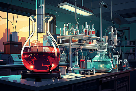生物实验室中的化学实验图片