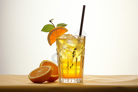 一杯可口的橙汁图片
