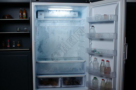 厨房内的冰箱背景图片