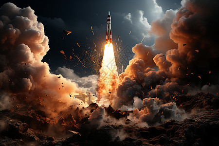 火箭的发射过程图片