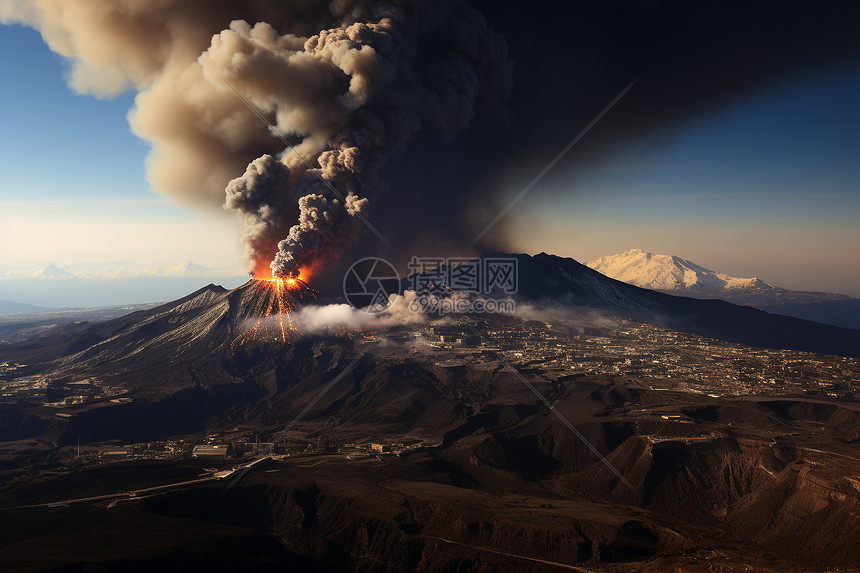 正在爆发的火山图片