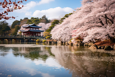 日本禅宗日本京都的寺庙景色背景