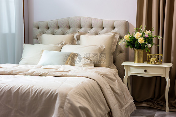 白色床的卧室图片