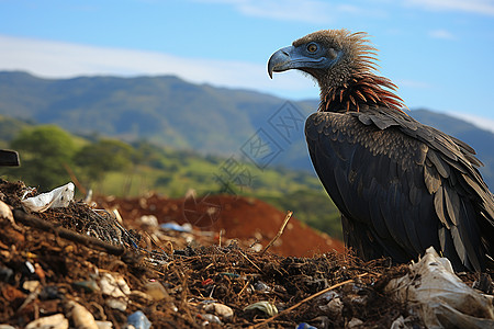 污染环境中的鸟图片
