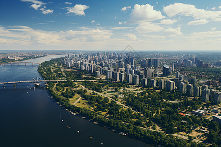 横跨水面的桥梁背景图片