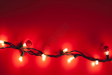 节日氛围的装饰灯背景图片