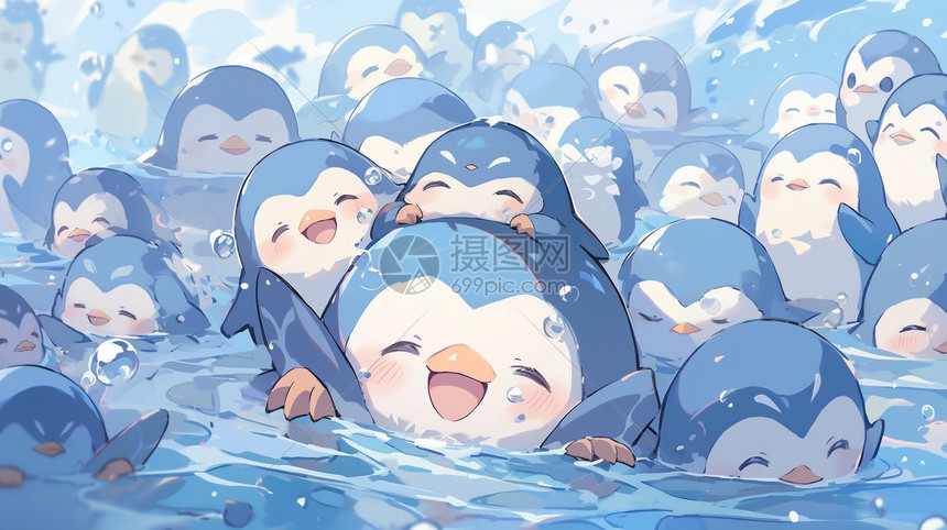 企鹅卡通插画插画图片下载-正版图片600548665-摄图网
