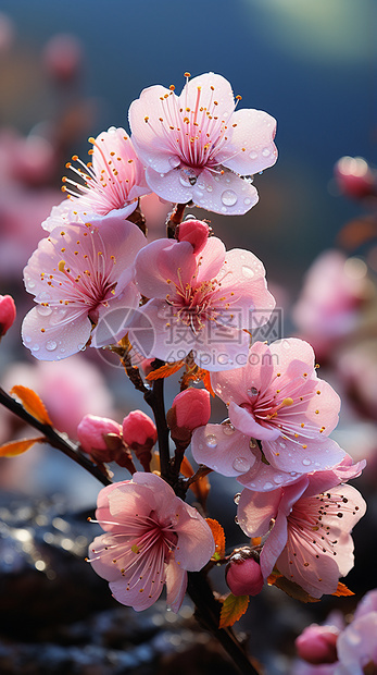 桃花好看花开图片