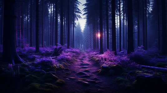 高紫色森林图片
