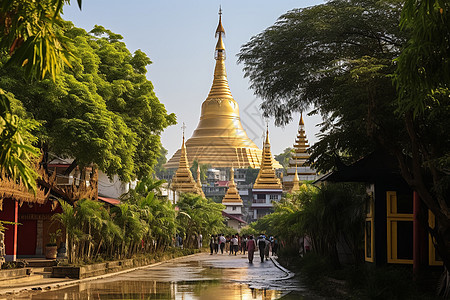 缅甸宗教金塔图片