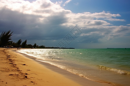 微风徐徐的海滩图片
