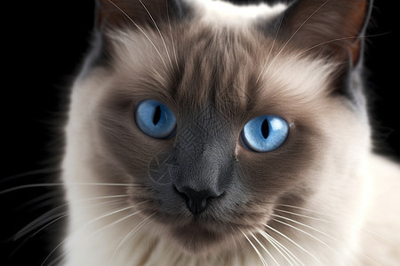 蓝眼睛的小猫图片