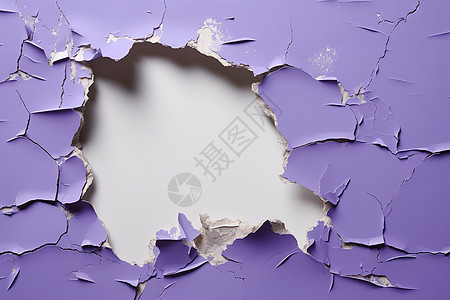 劈裂的紫色墙面图片