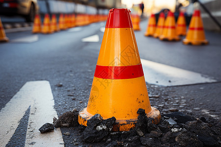 修补中的行人道路图片