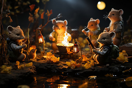 鼠鼠的营火聚会图片