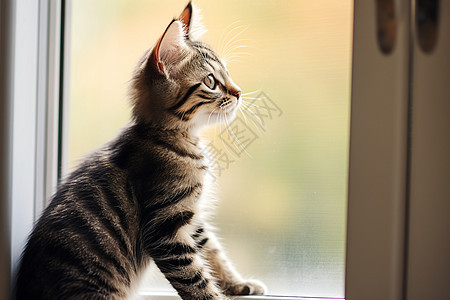 窗边的小猫图片