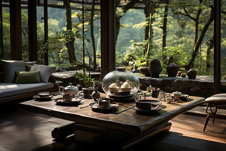 优雅的茶室图片