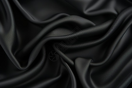 柔滑的黑色丝绸背景图片