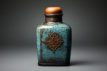 铜质表面的酒瓶图片
