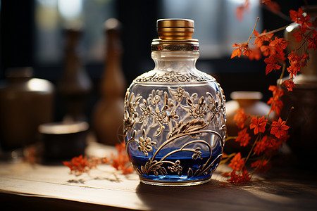 中国艺术的酒瓶图片