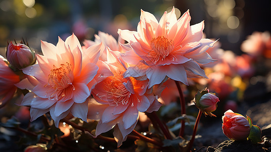 粉色昙花竖图绽放的昙花背景