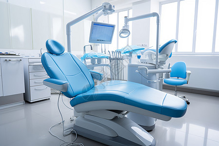 现代牙科诊室背景图片