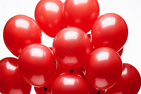 飞舞的红色气球高清图片