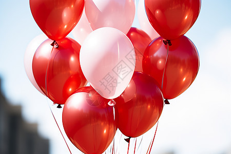 空中漂浮的气球图片