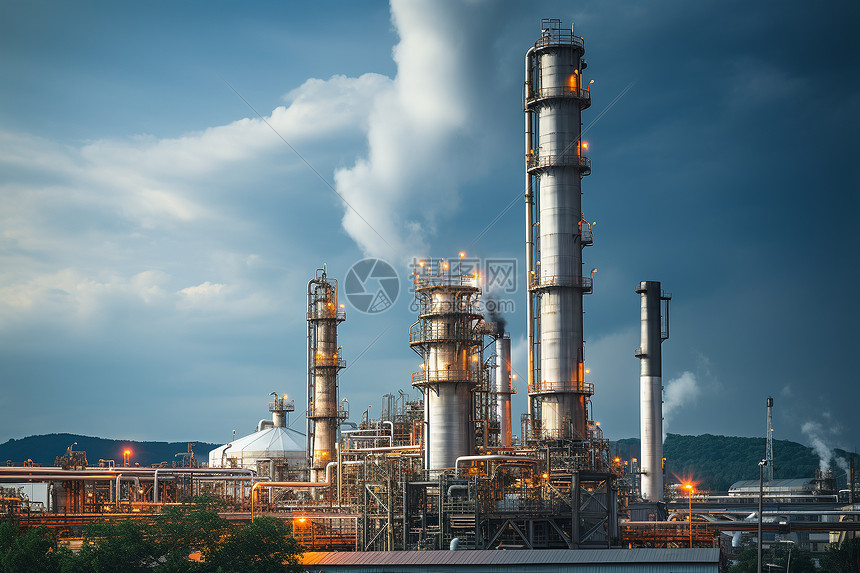炼油厂的外部景观高清图片下载-正版图片600553099-摄图网