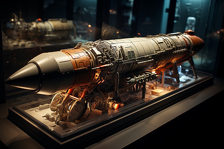 航天博物馆的火箭展示模型图片