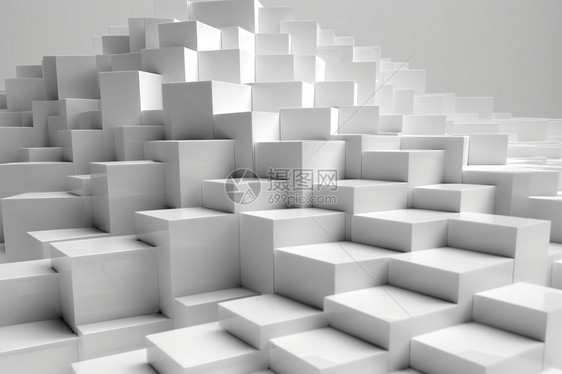 白色巨型的立方体图片