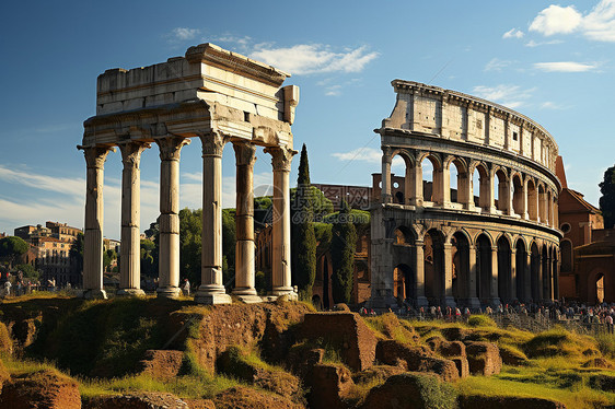 著名的古罗马遗址景观图片
