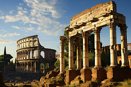 古老的罗马遗址图片