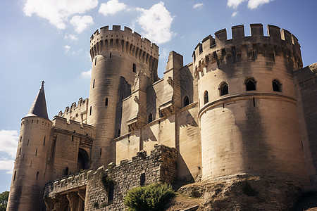 欧式城堡建筑的壮观景象图片