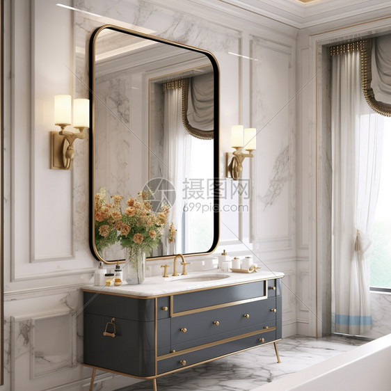 古典装饰浴室图片