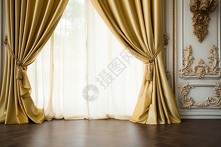 室内家居房间的窗帘装饰图片