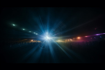 闪耀灯光的舞台高清图片