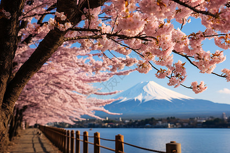 著名的富士山风景区图片