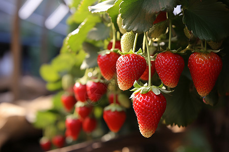 乡村种植的草莓果园图片