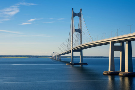 海上的大桥背景图片