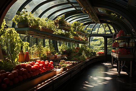 生态温室里的果蔬世界图片