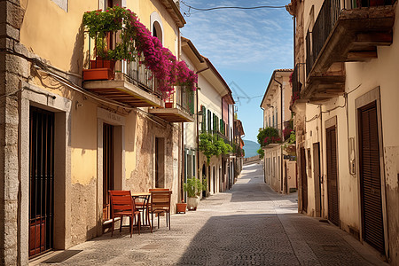 意大利风情城镇街道图片