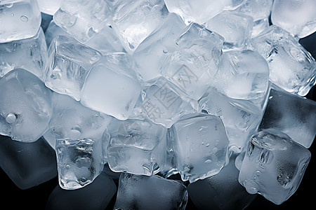 半透明的冷冻冰块图片
