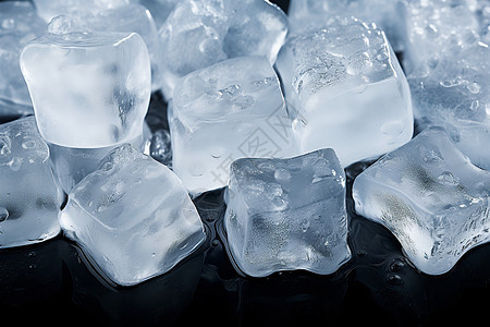 桌面上的冷冻冰块图片