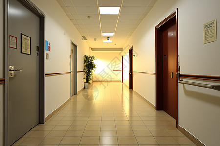 干净明亮的走廊背景图片