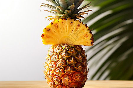 香甜可口的菠萝背景图片